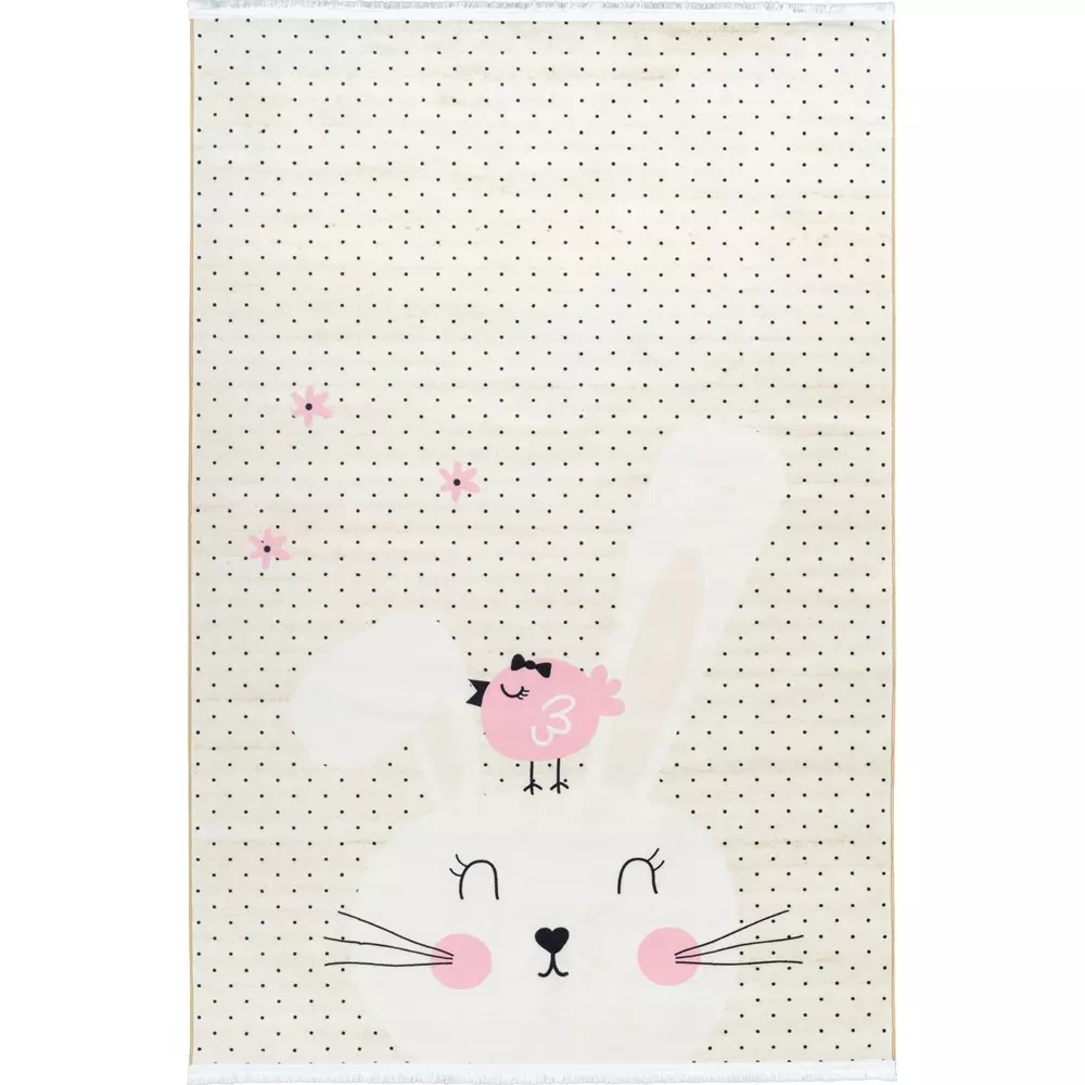 فرش کودک خرگوش و پرنده کد 25KM0160 فرش کودک خرگوش و پرنده کد 25KM0160 - تصویر 1