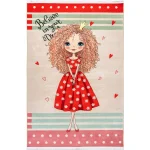 فرش کودک دختر توت فرنگی کد 25KD0050