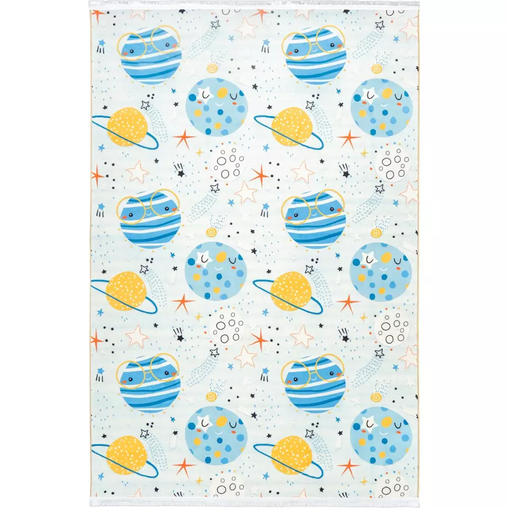 فرش کودک طرح سیاره ها کد 25KM0130 فرش کودک طرح سیاره ها کد 25KM0130 - تصویر 1
