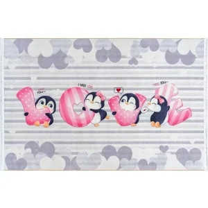 فرش کودک پنگوئن های عاشق کد 25KM0140