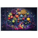 فرش کودک گل و خانه کد 25KM0010