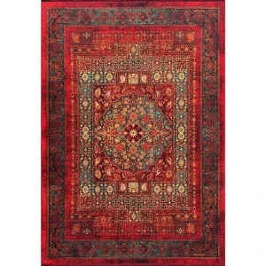 فرش ماشینی طرح دستبافت هلنا کد 25NH0010 قرمز