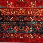 فرش محتشم طرح هلنا کد 25TT0050 لاکی - تصویر 4