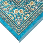 فرش محتشم طرح هلنا کد 25TT0070 فیروزه ای - تصویر 4
