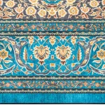 فرش محتشم طرح هلنا کد 25TT0070 فیروزه ای - تصویر 5