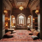 فرش محتشم طرح هلنا کد25NH0050 بادامی - تصویر 8