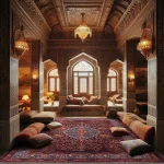 فرش محتشم طرح هلنا کد25NH0050 عنابی - تصویر 8