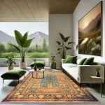 فرش محتشم طرح هلنا کد25NH0060 سبز - تصویر 8