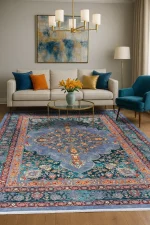 فرش محتشم طرح هلنا کد 25TT0050 طوسی - تصویر 8