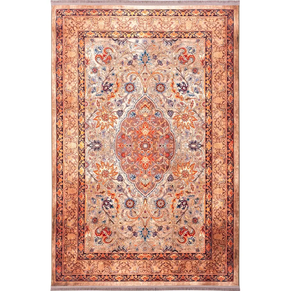 فرش محتشم طرح هلنا کد25NH0050 بادامی فرش محتشم طرح هلنا کد25NH0050 بادامی - تصویر 1